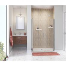 Maax 138274-900-084-100 - Manhattan 51-53 x 68 in.6 mm Pivot Shower Door for Alcove Installation with Clear glass & Roun