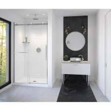Maax 138465-900-280-000 - Vela 44.5-47 x 78.75 in. 8mm Sliding Shower Door with Towel Bar for Alcove Installation with Clear