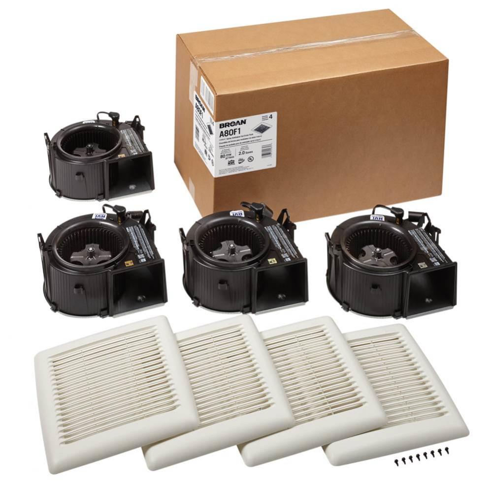 Broan Flex™ Series 80 CFM Ventilation Fan Finish Pack with White Grille, 2.0 Sones