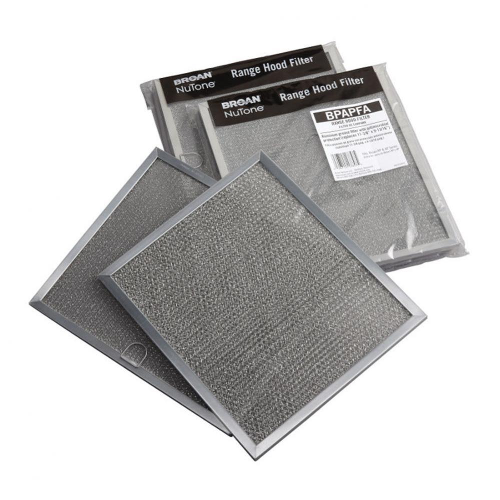 Replacement grease filters with antimicrobial protection (3 Pack/2 Filters per Pack