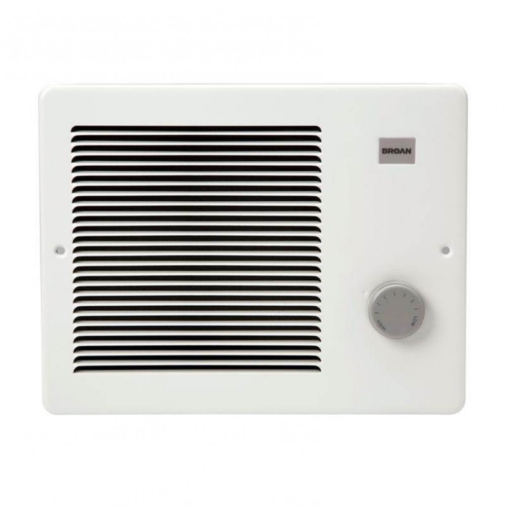 Wall Heater. 1000/2000W 240VAC, 750W/1500W 208 VAC. White painted grille.