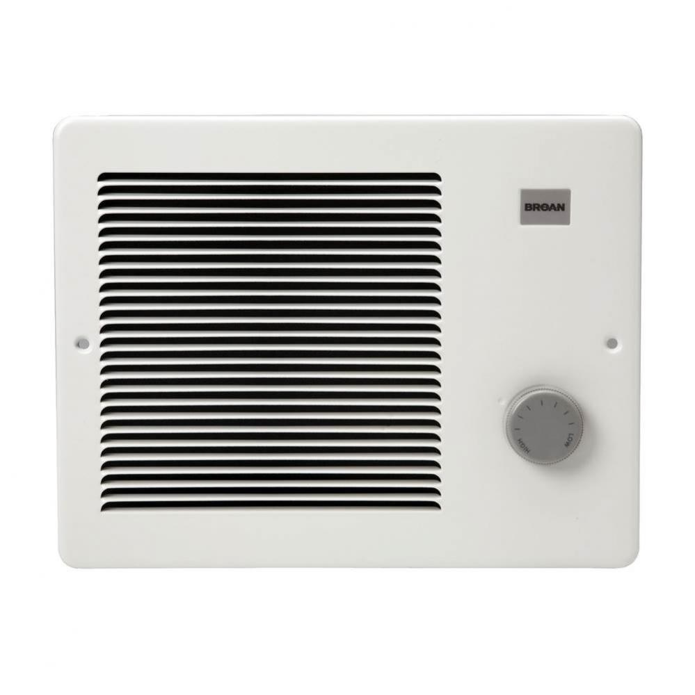 Wall Heater, White, 750/1500 W 120 VAC, 1125 W 208 VAC, 1500 W 240 VAC