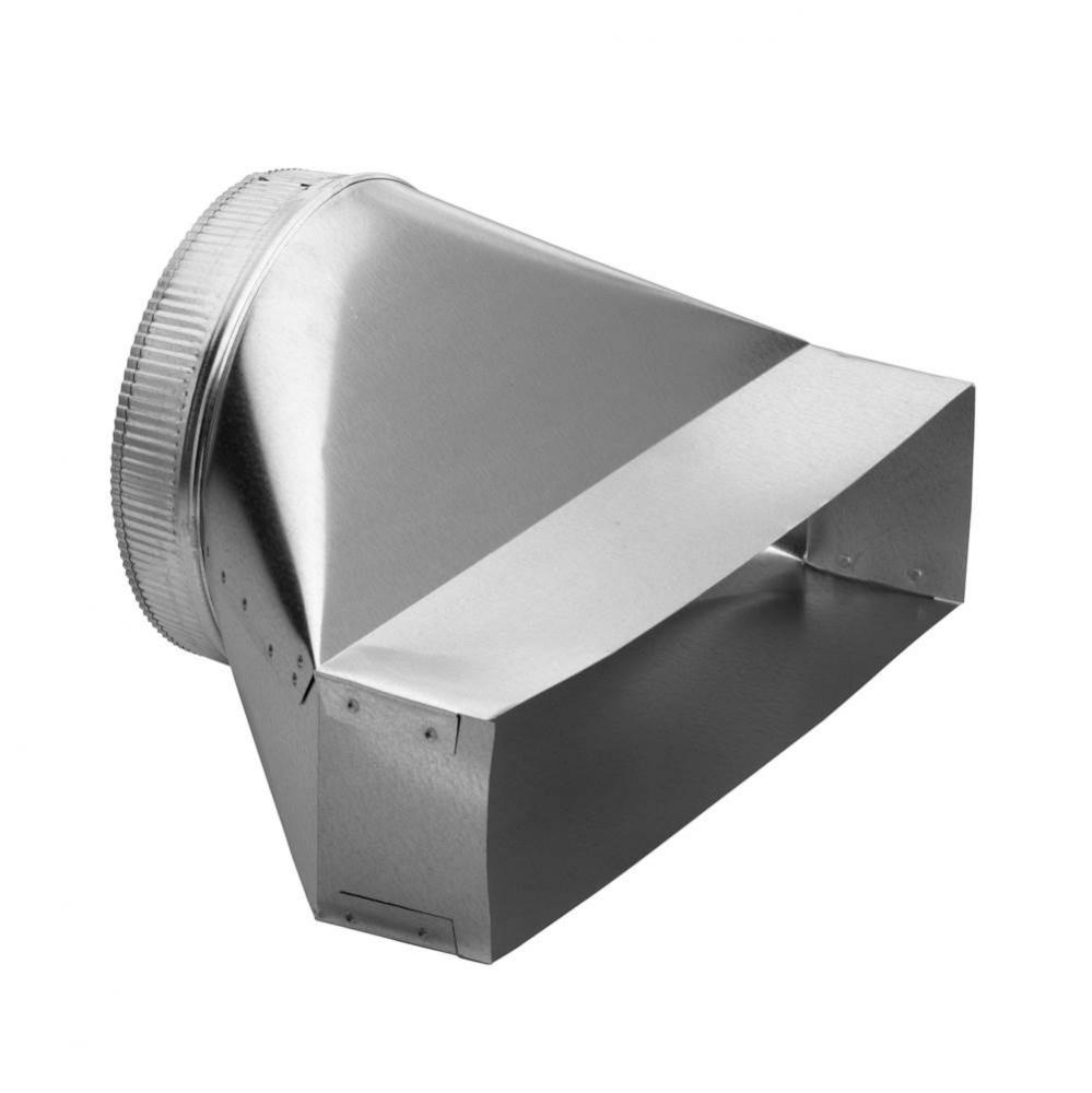 10&apos;&apos; Round to Rectangular Transition for Range Hoods and Bath Ventilation Fans