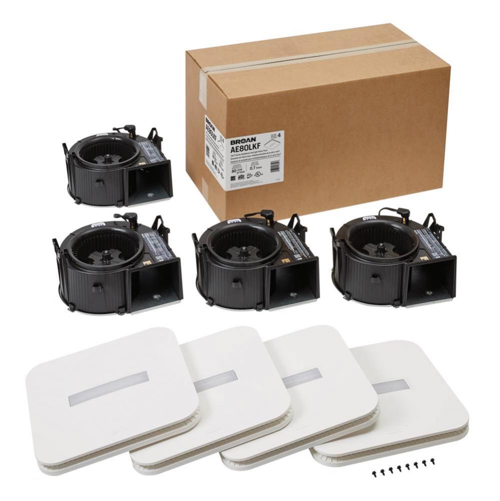 Broan Flex Series 80 cfm, 0.7 Sone Ventilation Fan/Light Finish Pack with CleanCover Energy Star