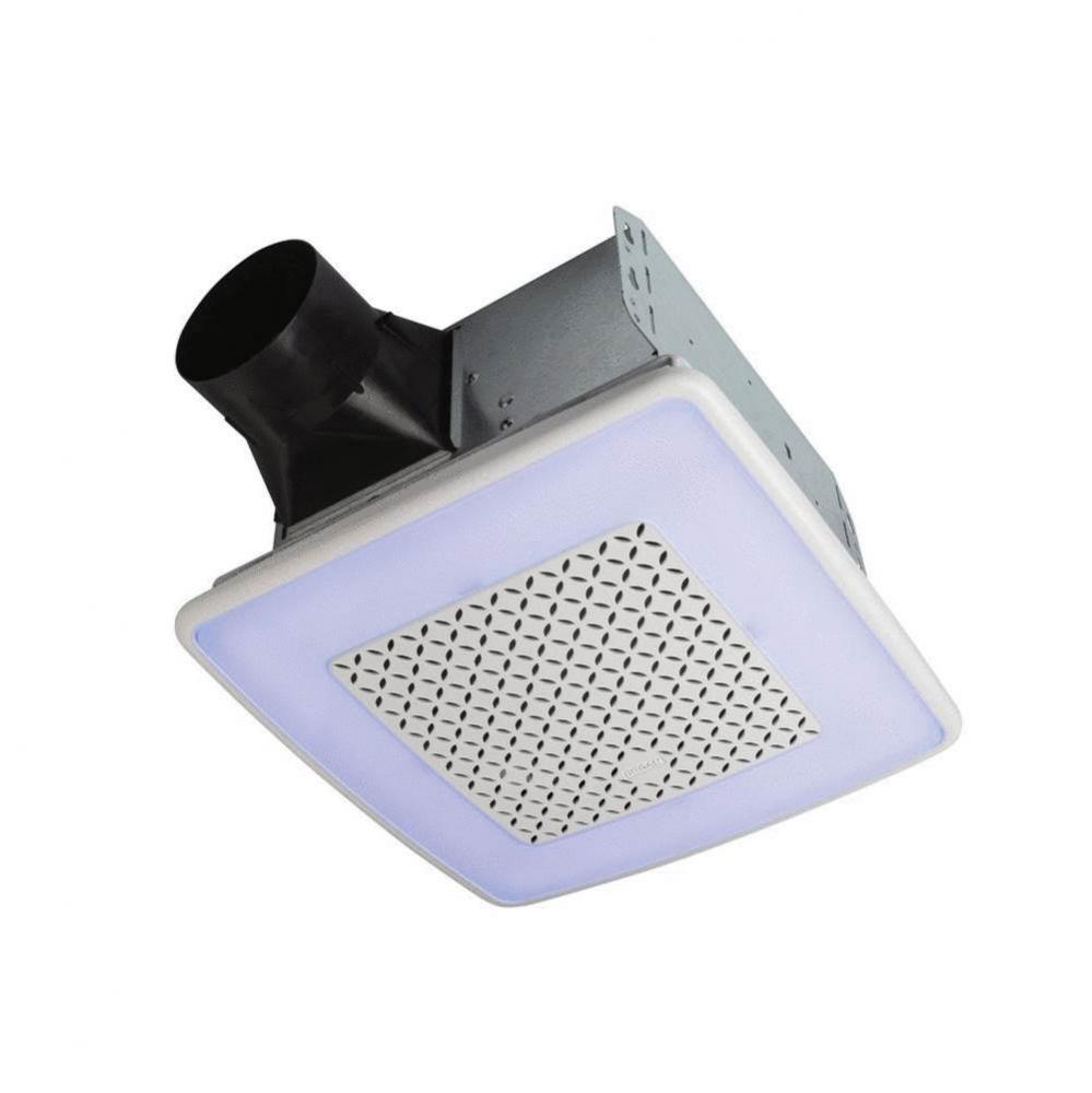 Broan ChromaComfort 110 cfm Ventilation Fan with 24 Color Selectable LED, 1.5 sones, Energy Star C