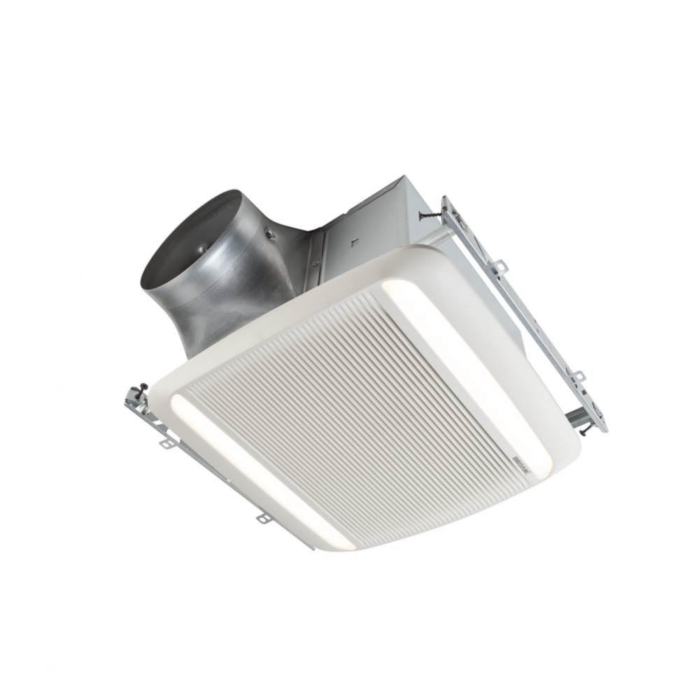 ULTRA GREEN ZB Series 110 CFM Multi-Speed Ceiling Bathroom Exhaust Fan with LED Light, ENERGY STAR