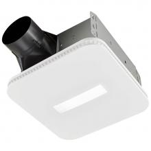 Broan Nutone AE80LK - Broan FLEX 80 CFM Bathroom Exhaust Fan w/ CLEANCOVER™ Grille and LED, ENERGY STAR®
