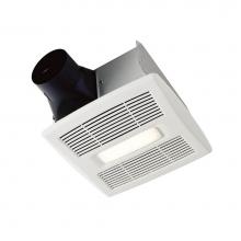 Broan Nutone AE110L - Flex Series 110 CFM Ceiling Roomside Installation Bathroom Exhaust Fan with Light, ENERGY STAR*