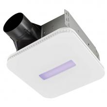 Broan Nutone AR110LKVV - SurfaceShield™ Exhaust Fan w/ LED and Vyv™ Antimicrobial Virus Killing* Violet Light, 110 CFM