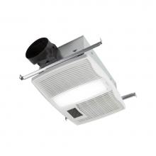 Broan Nutone QTX110HL - Broan QT Series 110 cfm Ventilation Fan with 1500 W heater, 2-60 W incandescent light and 7W night