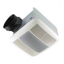 Broan Nutone QTXEN080FLT - Broan QTXE Series 80 cfm Ventilation Fan/Light with White Grille, 0.3 Sones Energy Star Certified