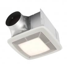Broan Nutone QT130LE - QT Series Quiet 130 CFM Ceiling Bathroom Exhaust Fan with Light and Night Light, 1.5 Sones; ENERGY