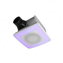 Broan Nutone SPK110RGBL - 110 CFM, 1.5 Sones ChromaComfort™ w/ Sensonic™ Bluetooth® Speaker