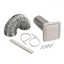 Broan Nutone WVK2A - Broan-NuTone® Wall Vent Kit for 3'' or 4'' Round Duct with Backdraft Damp
