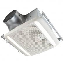 Broan Nutone XB110HL1 - ULTRA GREEN™ Series 110 CFM Humidity Sensing Multi-Speed Ventilation Fan/LED Light, <0.3 Sone