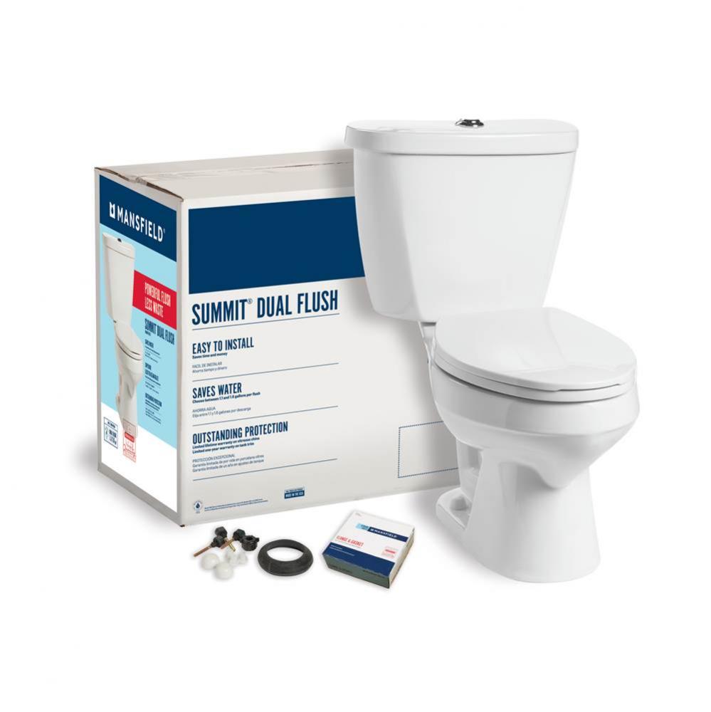 Summit Dual Flush Elongated Complete Toilet Kit