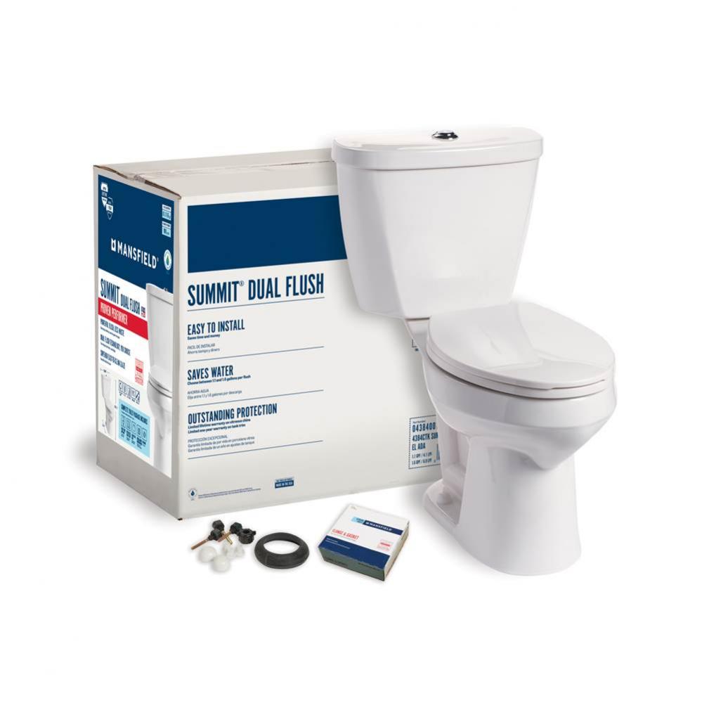 Summit Dual Flush Elongated SmartHeight Complete Toilet Kit