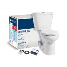 Mansfield Plumbing 041880017 - Summit Dual Flush Round SmartHeight Complete Toilet Kit