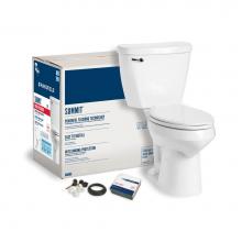 Mansfield Plumbing 038410087 - Summit 1.28 Elongated SmartHeight Complete Toilet Kit