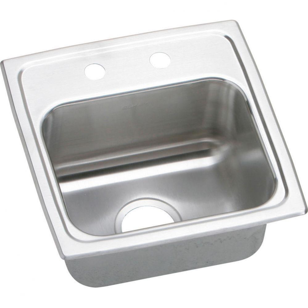 18 Gauge Stainless Steel 15&apos;&apos; x 15&apos;&apos; x 7.125&apos;&apos; Single Bowl Top Mount