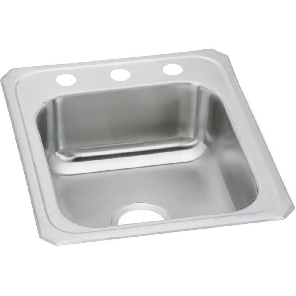20 Gauge Stainless Steel 17&apos;&apos; x 21.25&apos;&apos; x 6.875&apos;&apos; Single Bowl Drop-i