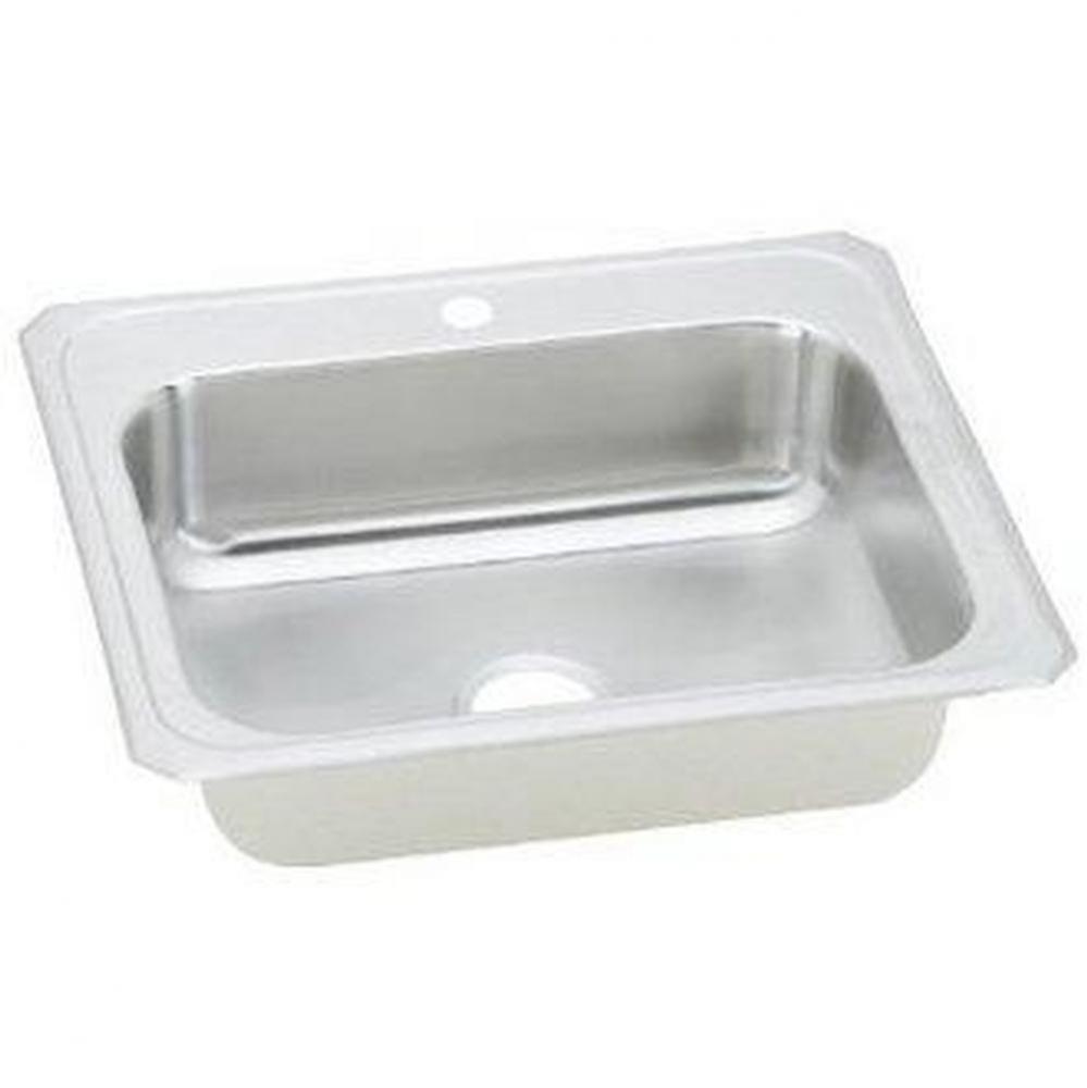 20 Gauge Stainless Steel 17&apos;&apos; x 21.25&apos;&apos; x 6.875&apos;&apos; Single Bowl Drop-i