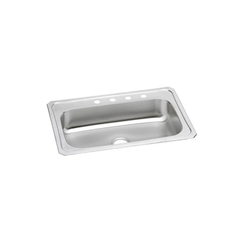 20 Gauge Stainless Steel 33&apos;&apos; x 22&apos;&apos; x 7&apos;&apos; Single Bowl Drop-in Kitch