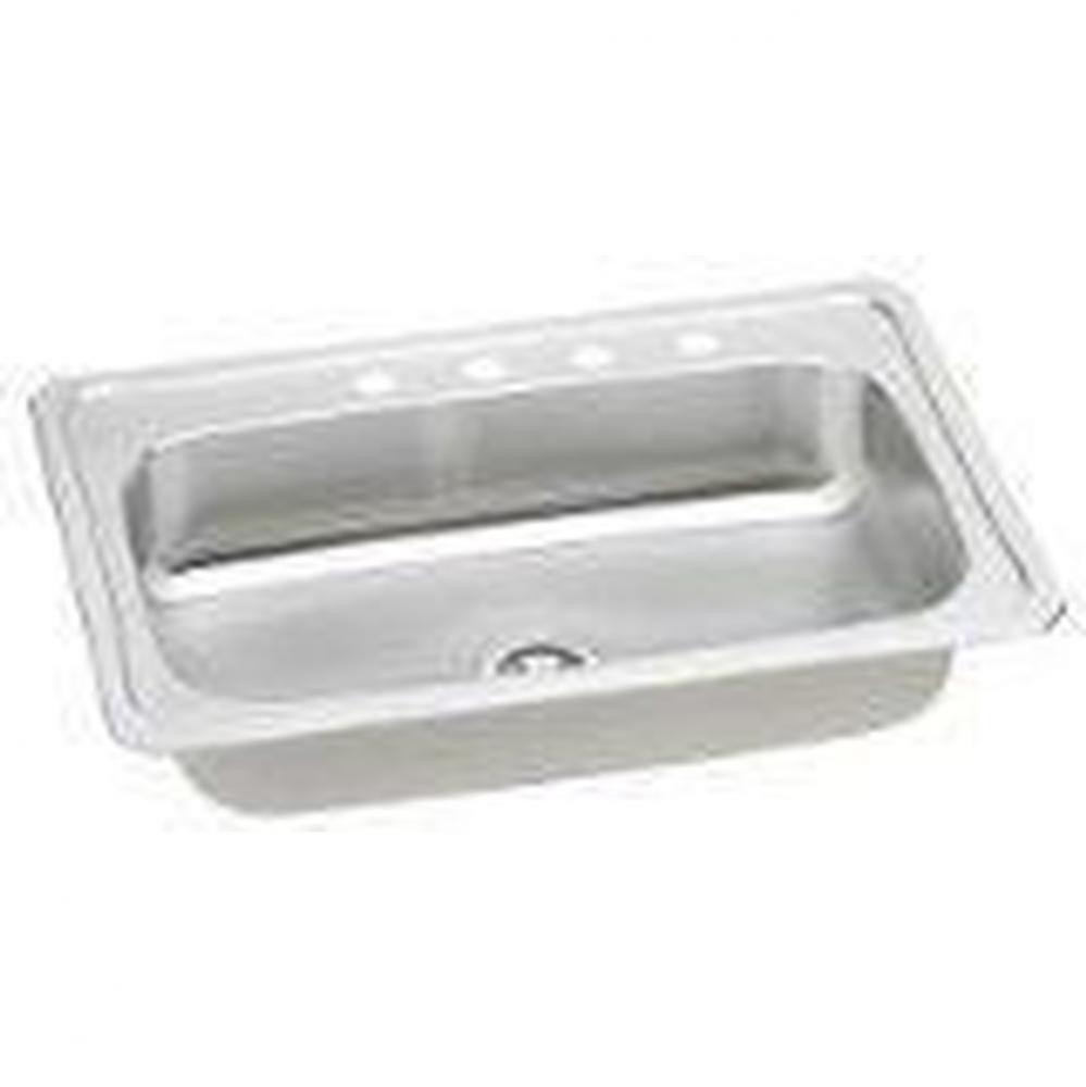 20 Gauge Stainless Steel 33&apos;&apos; x 22&apos;&apos; x 7&apos;&apos; Single Bowl Drop-in Kitch