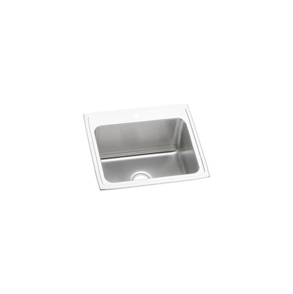 18 Gauge Stainless Steel 25&apos;&apos; x 22&apos;&apos; x 10.375&apos;&apos; Single Bowl Drop-in