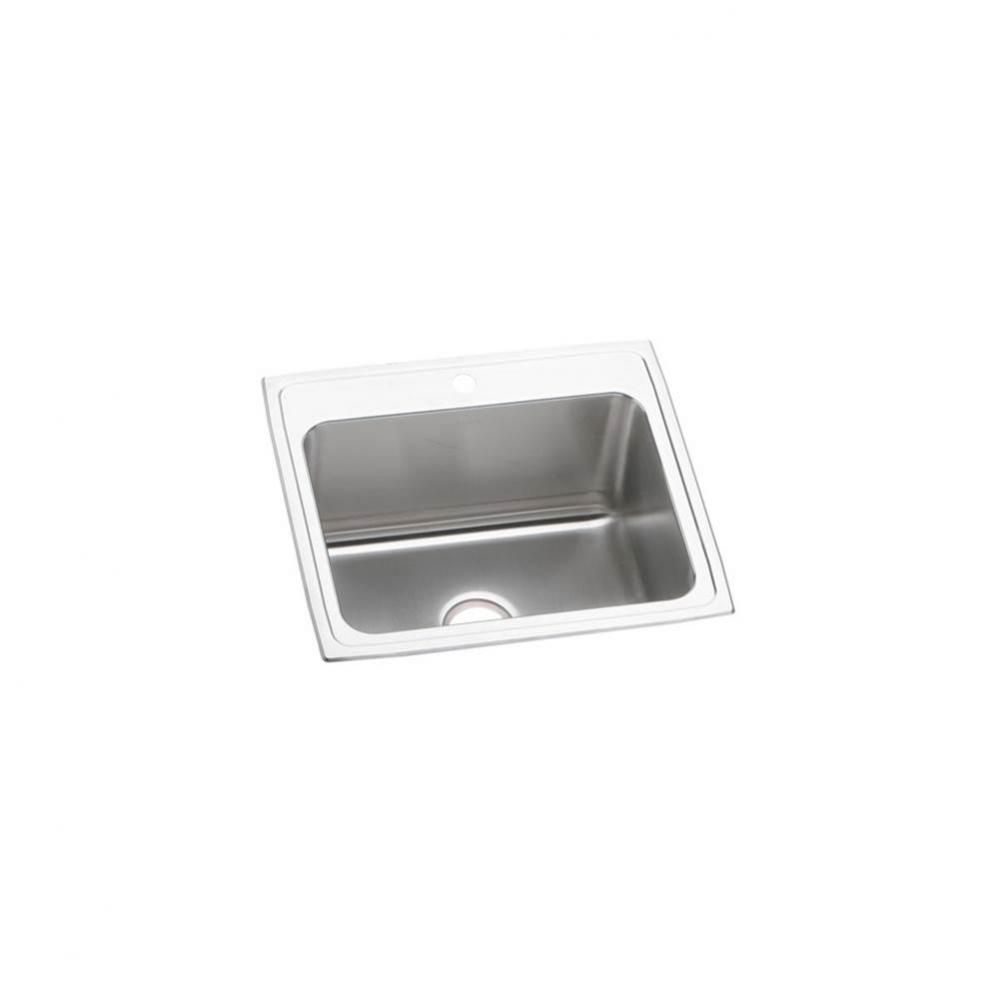 18 Gauge Stainless Steel 25&apos;&apos; x 21.25&apos;&apos; x 10.125&apos;&apos; Single Bowl Drop-