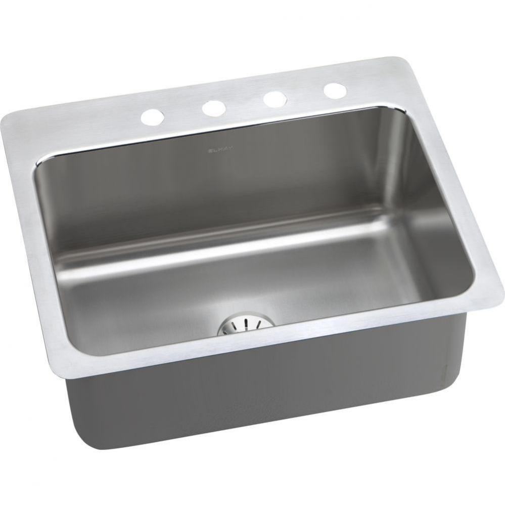 18 Gauge Stainless Steel 27&apos;&apos; x 22&apos;&apos; x 10&apos;&apos; Single Bowl Dual Mount K