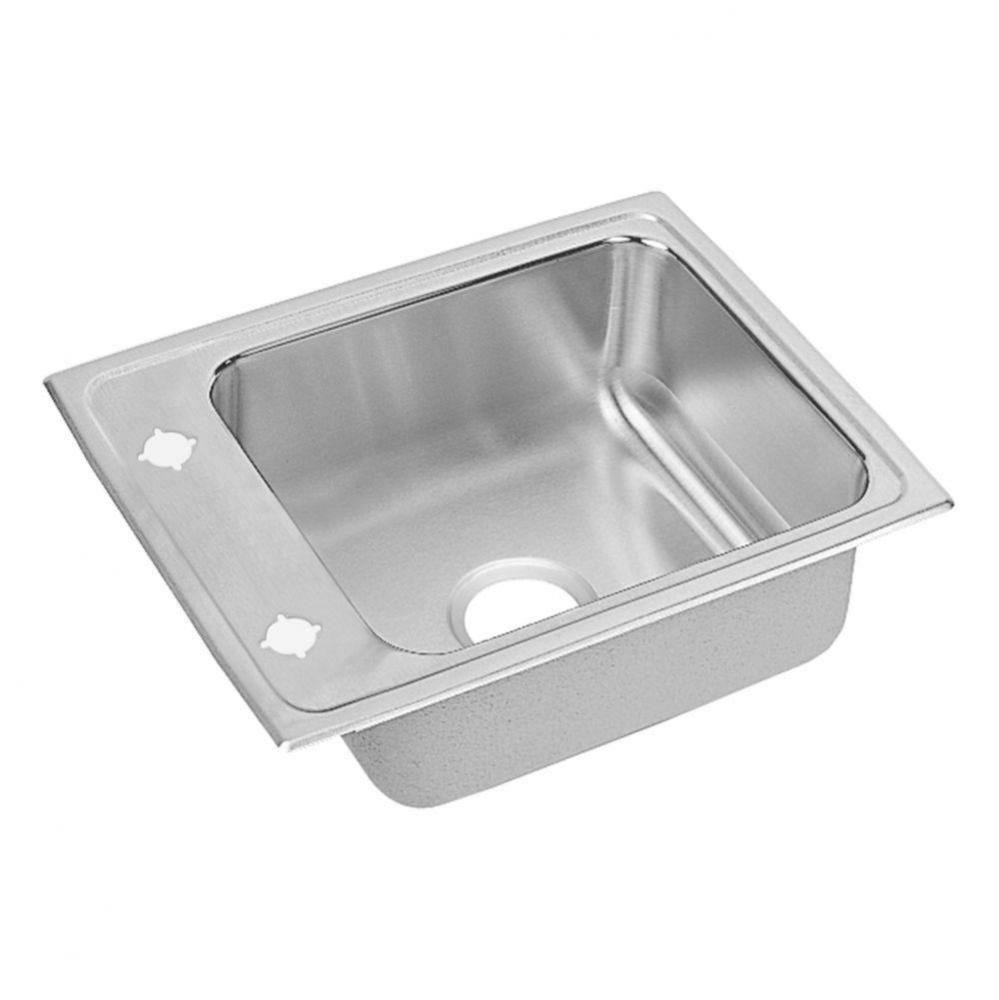 Lustertone Classic Stainless Steel 22&apos;&apos; x 17&apos;&apos; x 6-1/2&apos;&apos;, Single Bow