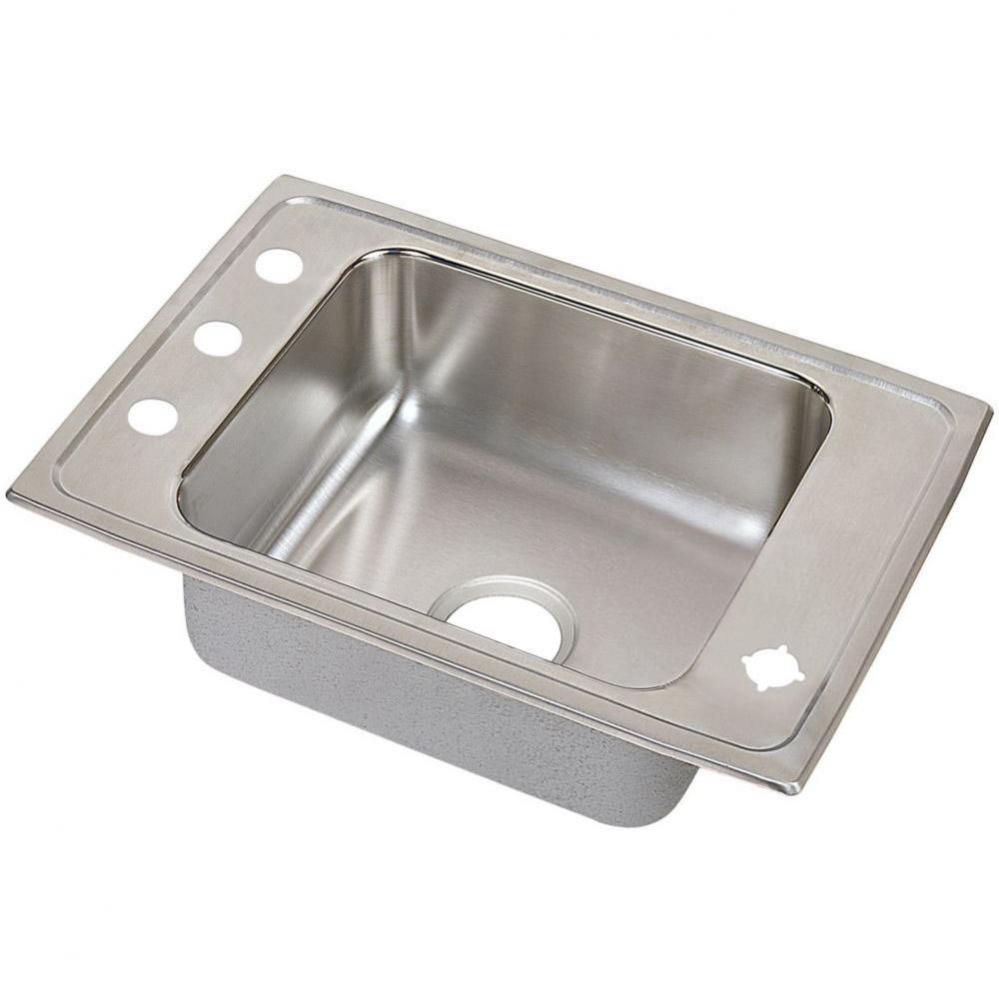 Lustertone Classic Stainless Steel 25&apos;&apos; x 22&apos;&apos; x 4&apos;&apos;, Single Bowl Dr