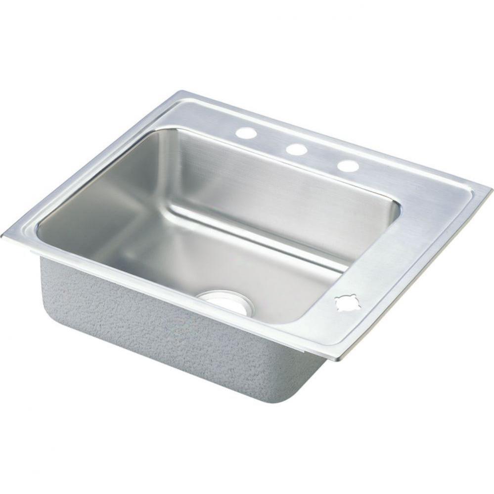 18 Gauge Stainless Steel 22&apos;&apos; x 19.5&apos;&apos; x 7.5&apos;&apos; Single Bowl Drop-in S