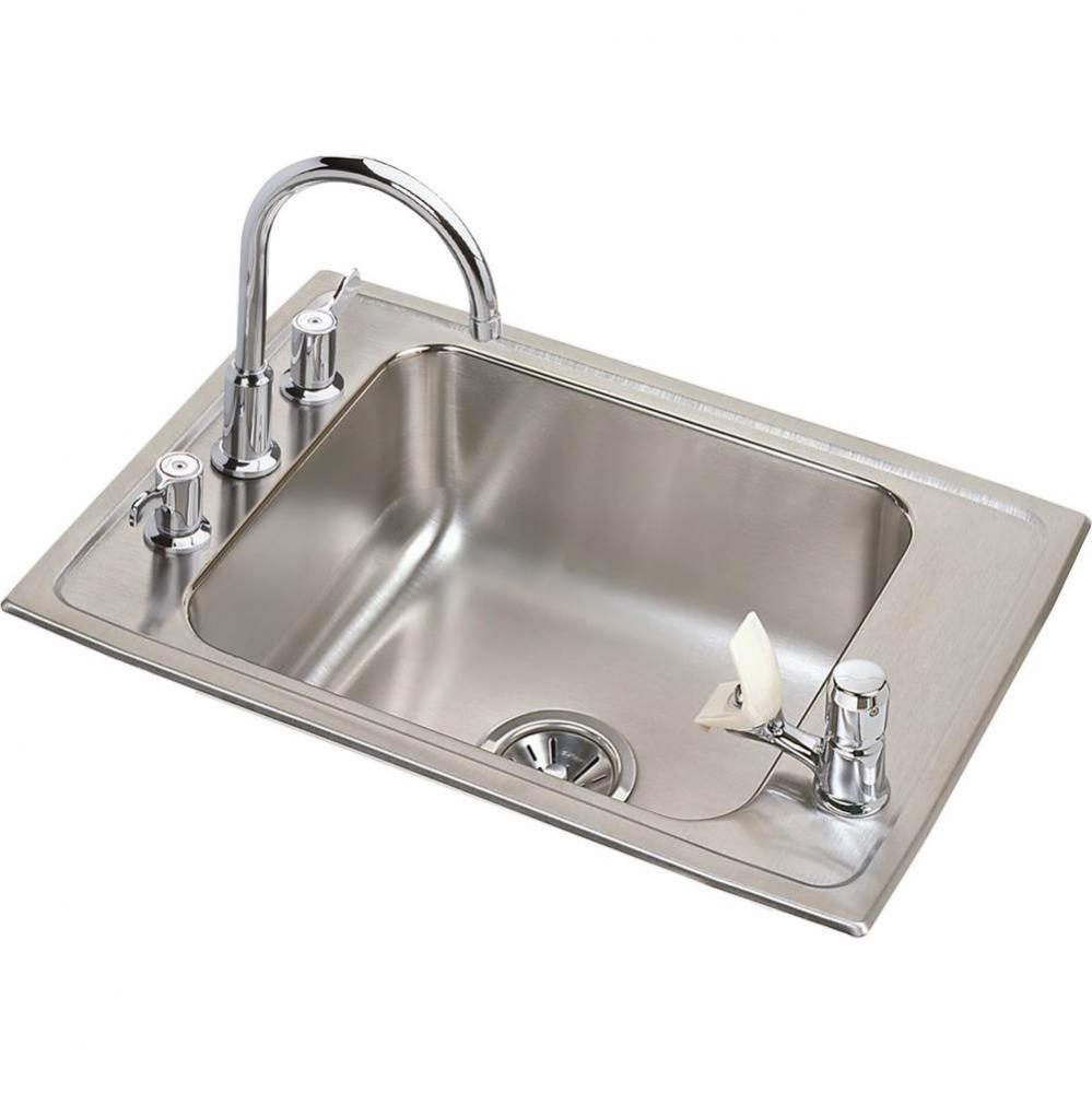 18 Gauge Stainless Steel 25&apos;&apos; x 17&apos;&apos; x 7.625&apos;&apos; Single Bowl Top Mount
