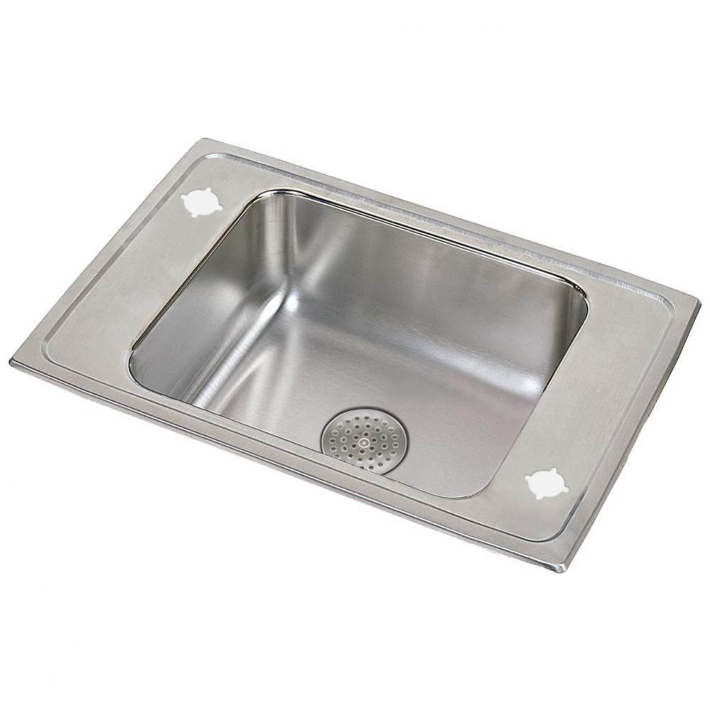 18 Gauge Stainless Steel 25&apos;&apos; x 17&apos;&apos; x 7.625&apos;&apos; Single Bowl Drop-in S