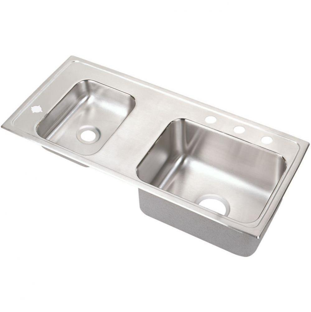 Lustertone Classic Stainless Steel 37-1/4&apos;&apos; x 17&apos;&apos; x 4-1/2&apos;&apos;, Double