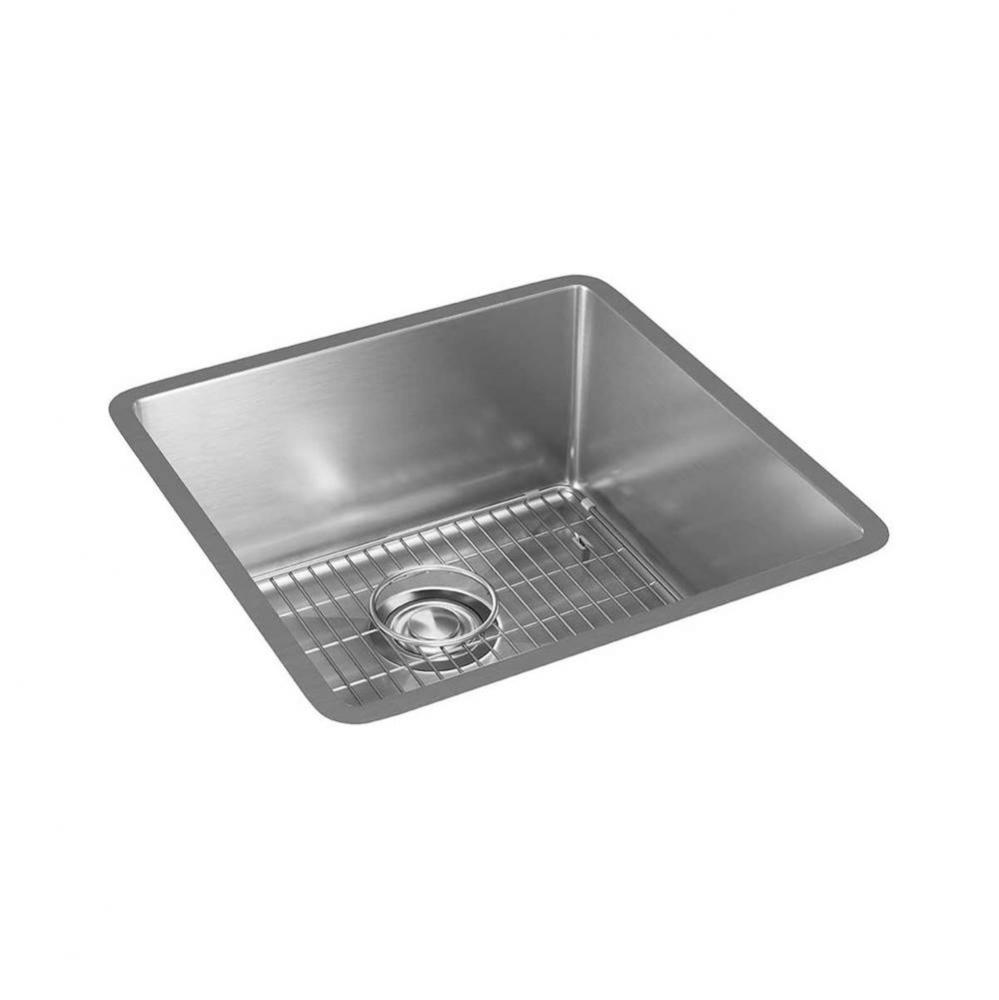 18 Gauge Stainless Steel 18.5&apos;&apos; x 18.5&apos;&apos; x 9&apos;&apos; Single Bowl Undermoun