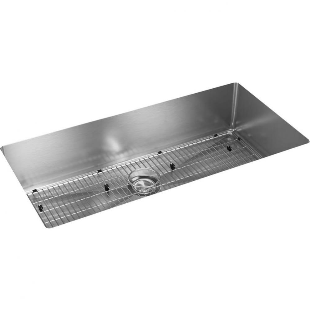 18 Gauge Stainless Steel 36.5&apos;&apos; x 18.5&apos;&apos; x 9&apos;&apos; Single Bowl Undermoun