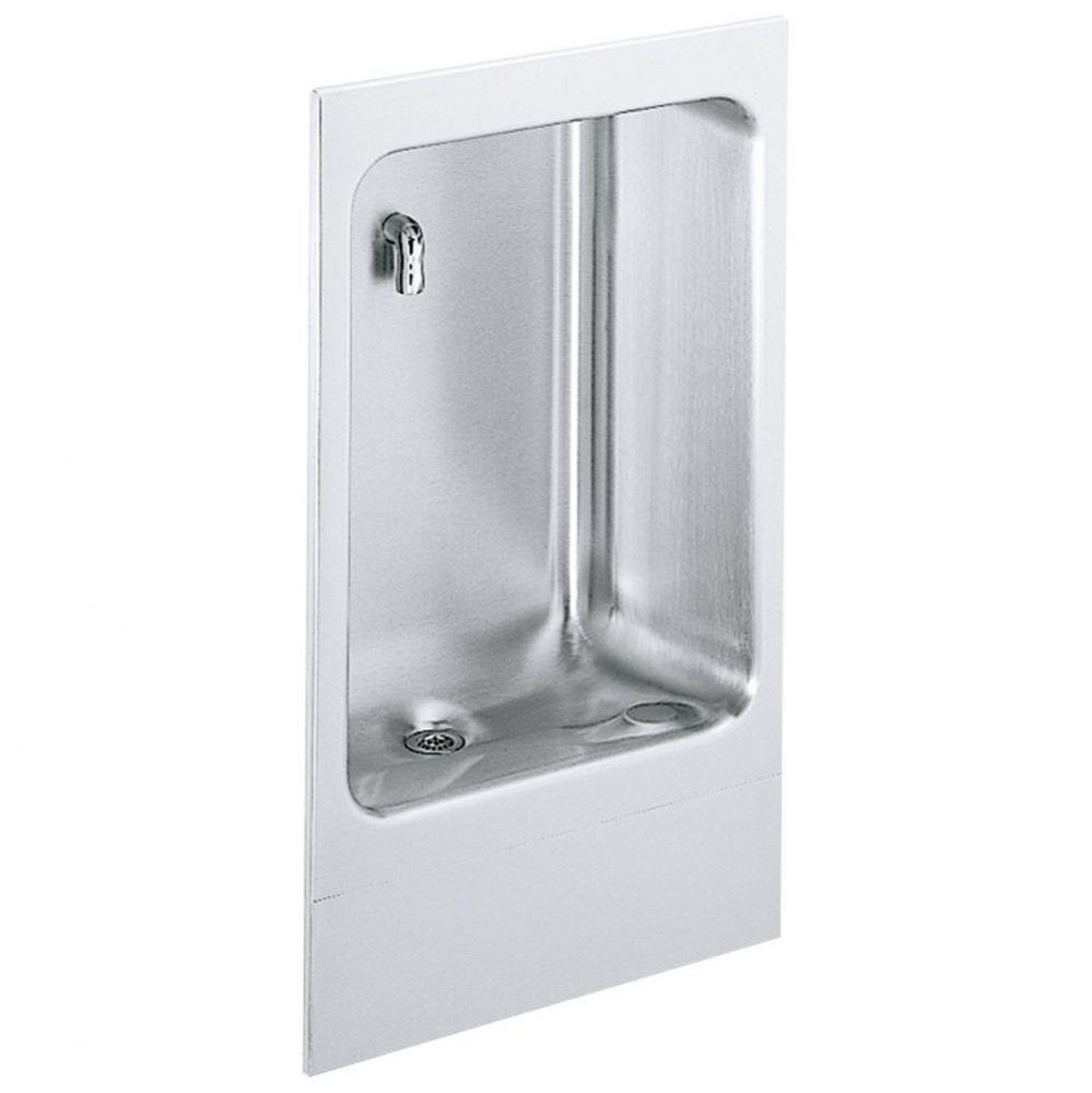 Wall Mount Fully Recessed Cuspidor Non-Filtered, Non-Refrigerated Stainless