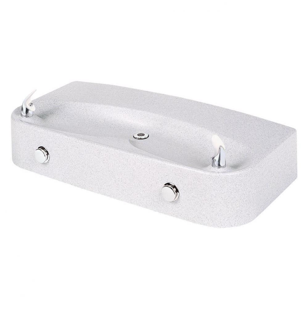 Soft Sides Multi-Station Composite Fountain Non-Filtered, Non-Refrigerated White Granite Composite