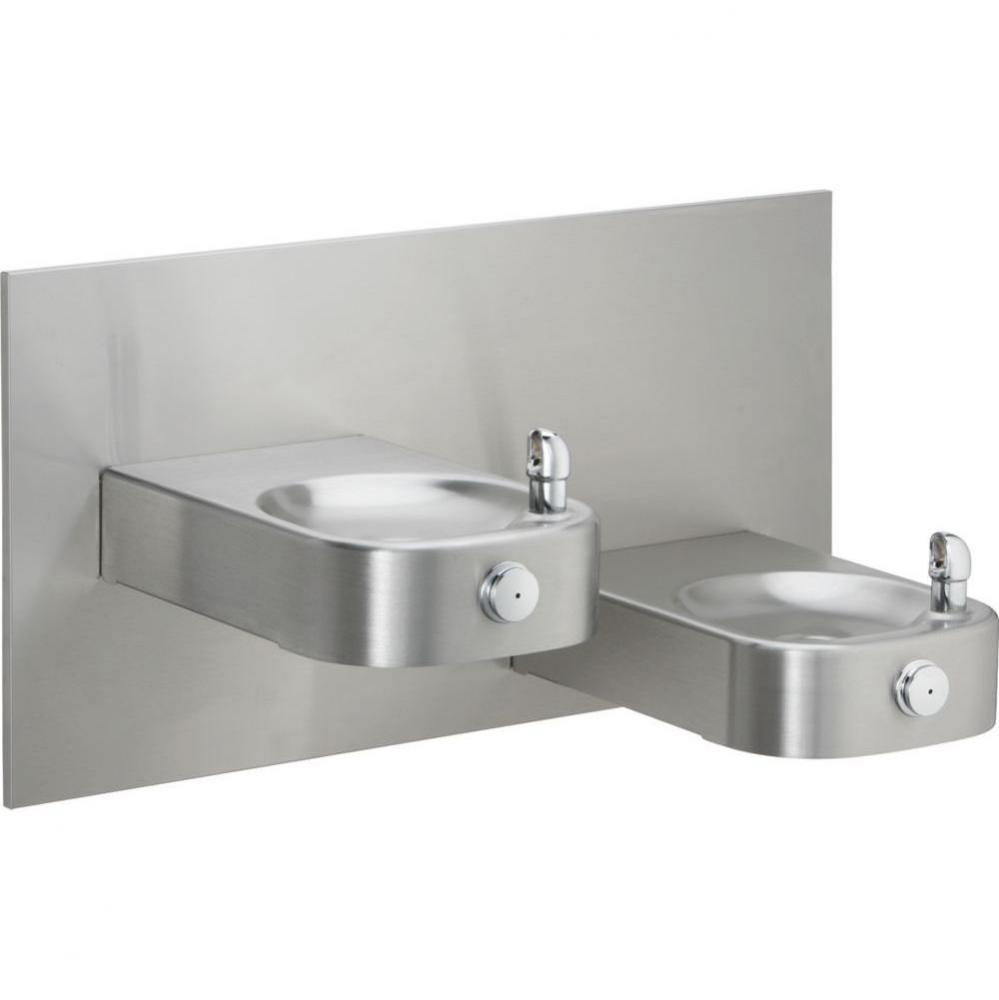 Slimline Soft Sides Heavy Duty Bi-Level Fountain, Non-Filtered Non-Refrigerated Stainless