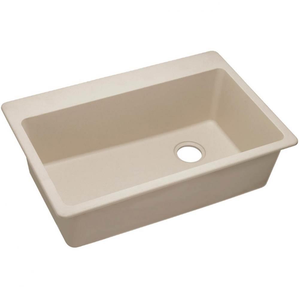 Quartz Classic 33&apos;&apos; x 22&apos;&apos; x 9-1/2&apos;&apos;, Single Bowl Drop-in Sink, Putt