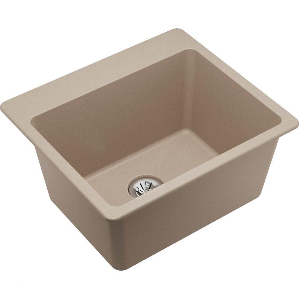 Quartz Classic 25&apos;&apos; x 22&apos;&apos; x 11-13/16&apos;&apos;, Drop-in Laundry Sink with P
