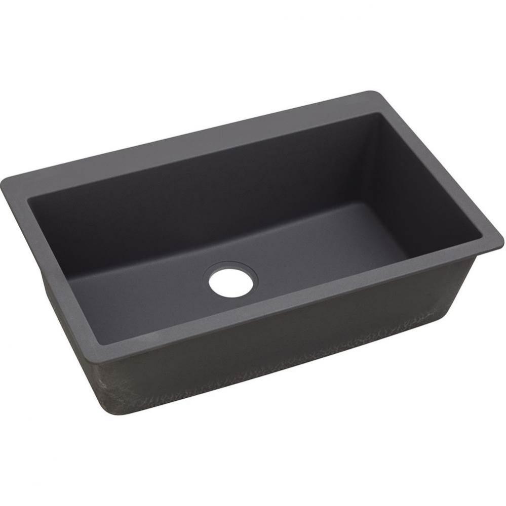 Quartz Luxe 33&apos;&apos; x 20-7/8&apos;&apos; x 9-7/16&apos;&apos; Single Bowl Drop-in Sink Char