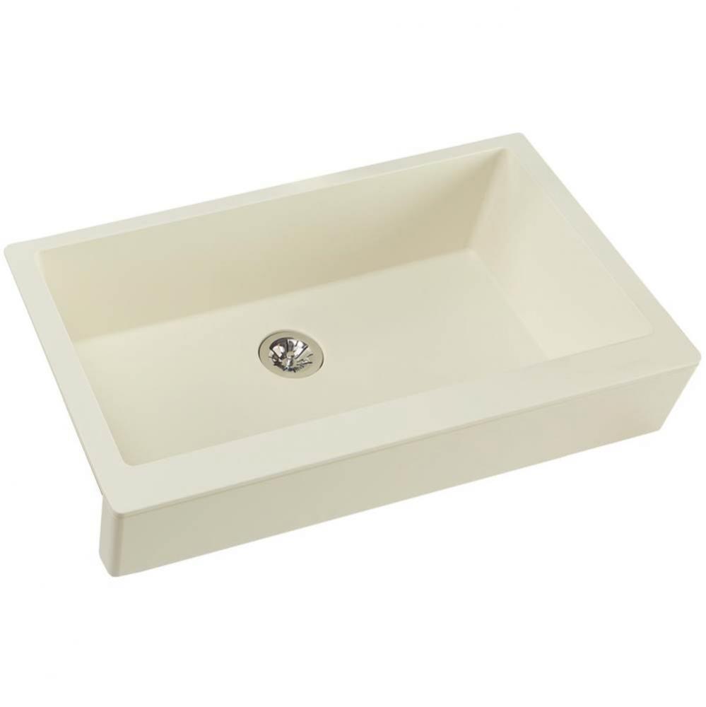 Quartz Luxe 35-7/8&apos;&apos; x 20-15/16&apos;&apos; x 9&apos;&apos; Single Bowl Farmhouse Sink w