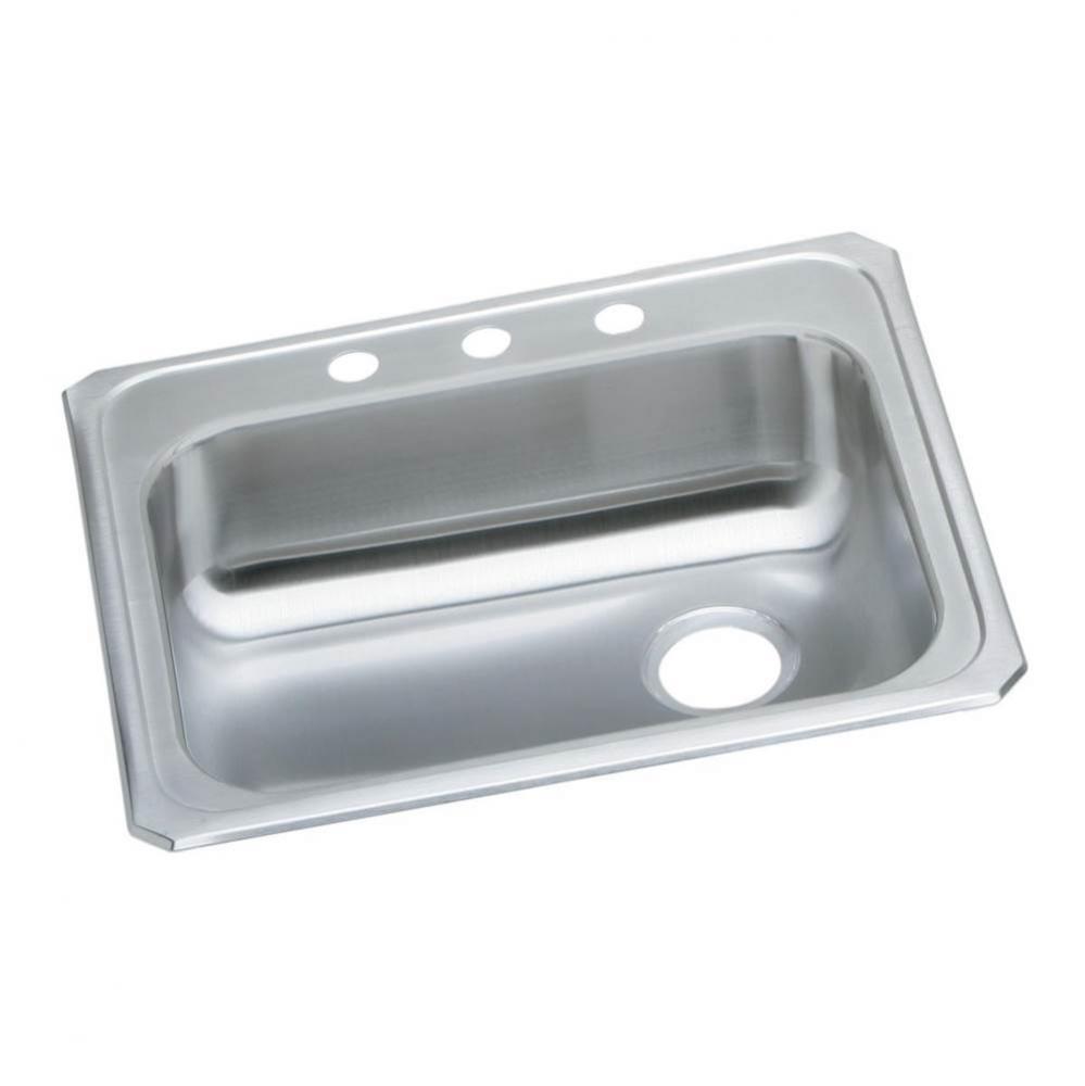 20 Gauge Stainless Steel 25&apos;&apos; x 21.25&apos;&apos; x 5.375&apos;&apos; Single Bowl Drop-i