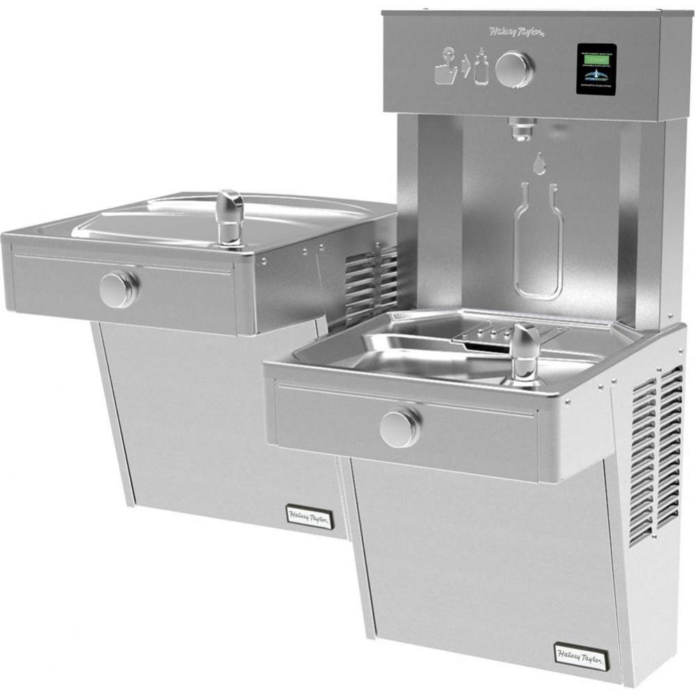 Halsey Taylor HydroBoost Vandal-Resistant Bottle Filling Station &amp; Bi-Level ADA Cooler Non-Fil