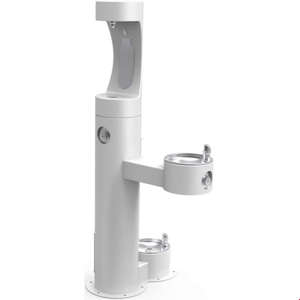 Halsey Taylor Outdoor HydroBoost Bottle Filling Station,  Bi-Level w/ Pet Station Non-Filtered Non