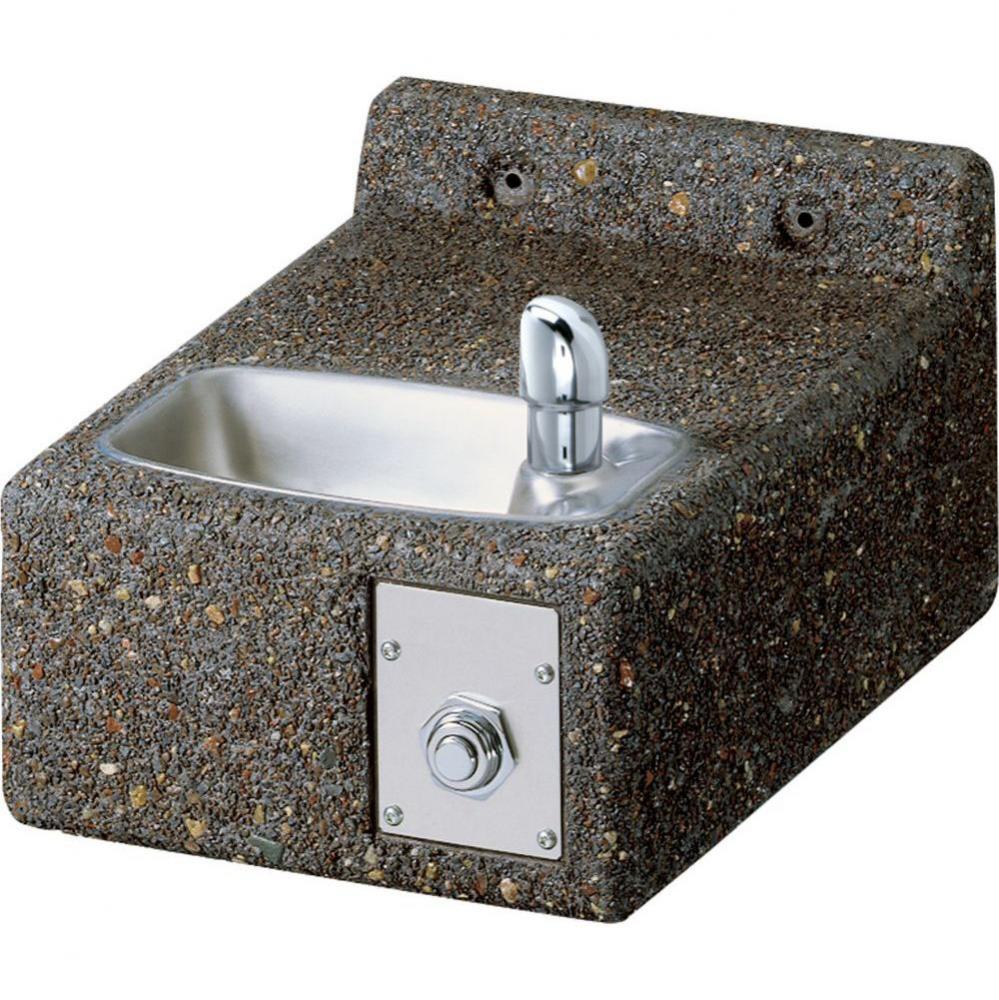 Outdoor Stone Fountain Wall Mount, Non-Filtered Non-Refrigerated Freeze Resistant